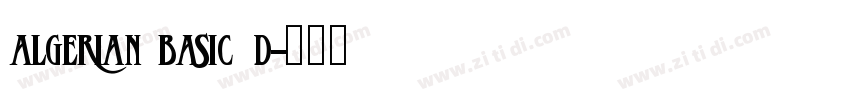 ALGERIAN BASIC D字体转换